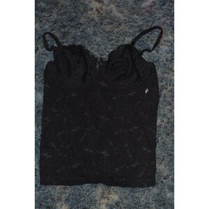 Unbranded black lace tank top